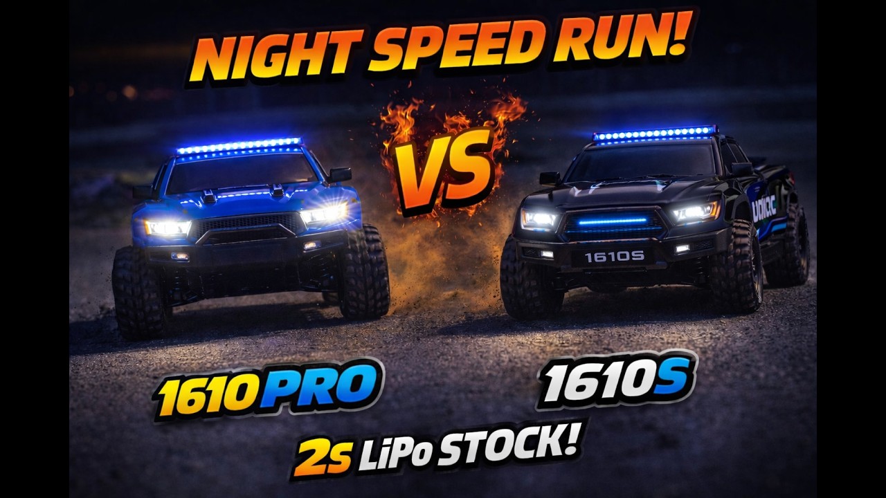 UDIRC 1610pro vs 1610s Brushless 2s Speed Run Stock#speedrun #udirc #rccar #2slipo