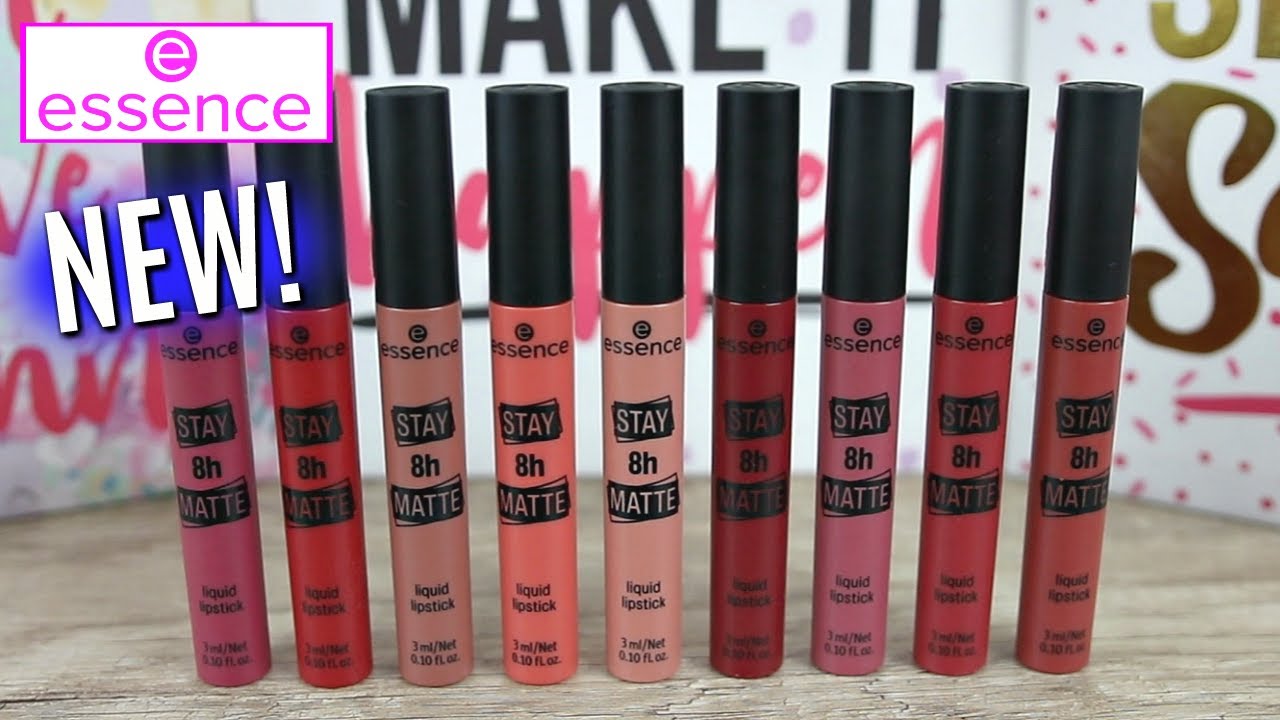 Жидкая матовая помада Essence Stay 8h Matte — свотчи на губах, тест на стойкость, обзор (лучшая??)