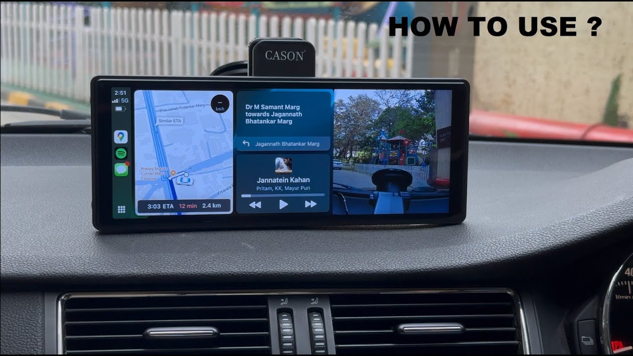 HOW TO USE -Cason Carplay/CarAndroid System Touch Screen 10-Inch with 4K Dash Cam &1080p Rear Camera