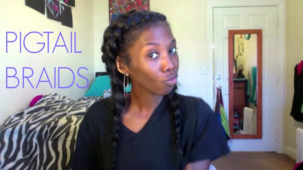 Two Double Dutch French Braid Cornrow Pigtails With Clip-in Extensions