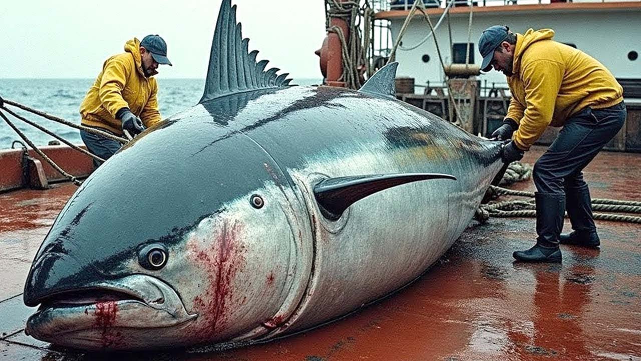C&oacute;mo Los Pescadores Capturan Millones De Atunes - Habilidades para pescar at&uacute;n gigante