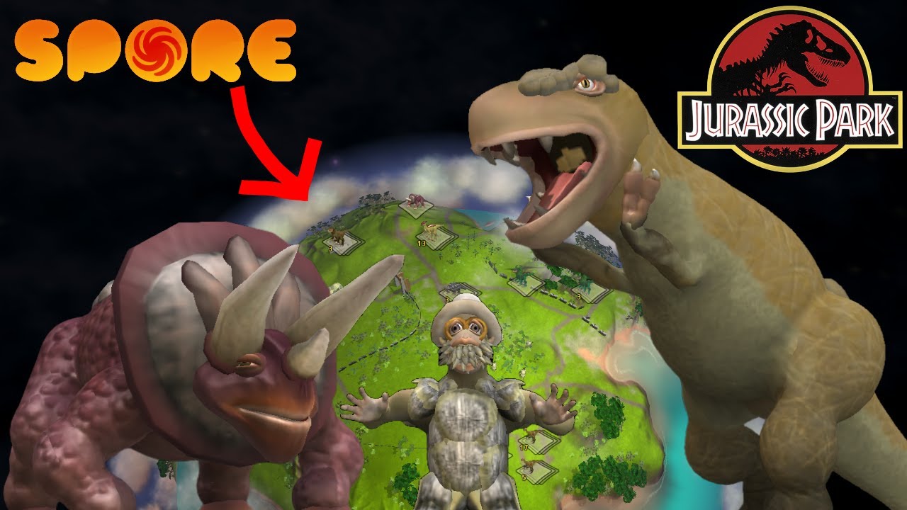 I made Jurassic Park in Spore!