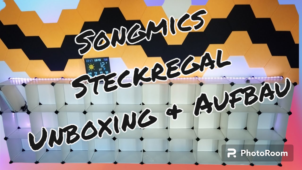 SONGMICS Schuhregal, Regalsystem, Steckregal, Set aus 15 W&uuml;rfeln, DIY Regal, aus PP-Kunststoff,