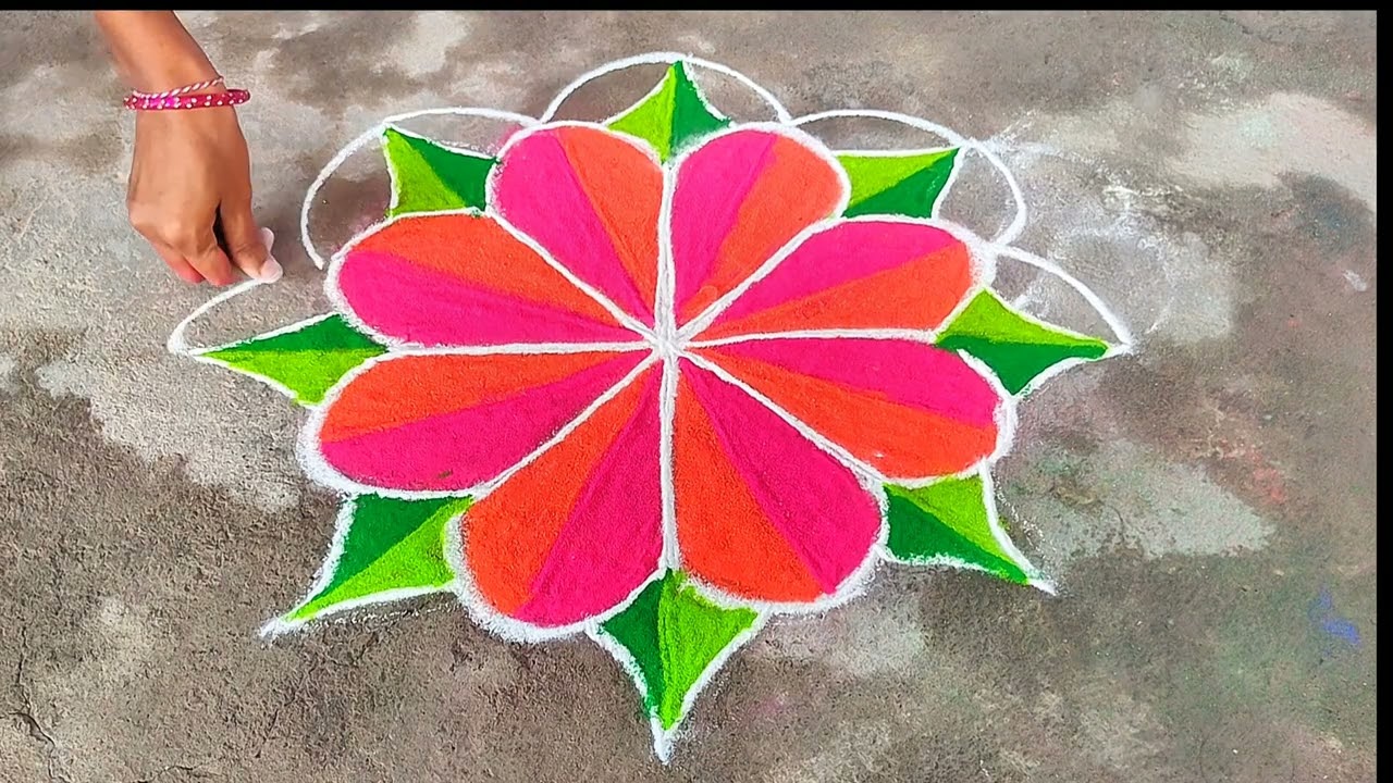 Newyearmugglu #2026muggulu #sankashtiangarakirangoli #muggulu #rangoli #colormuggulu #3dkolam 