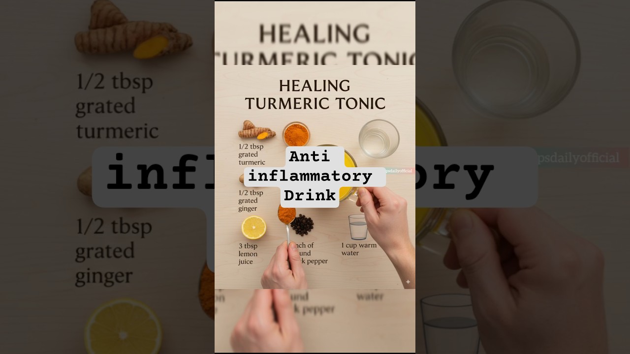 Anti-Inflammatory Bedtime Drink | Turmeric Ginger Lemon Black Pepper Tea #weightlossdrink