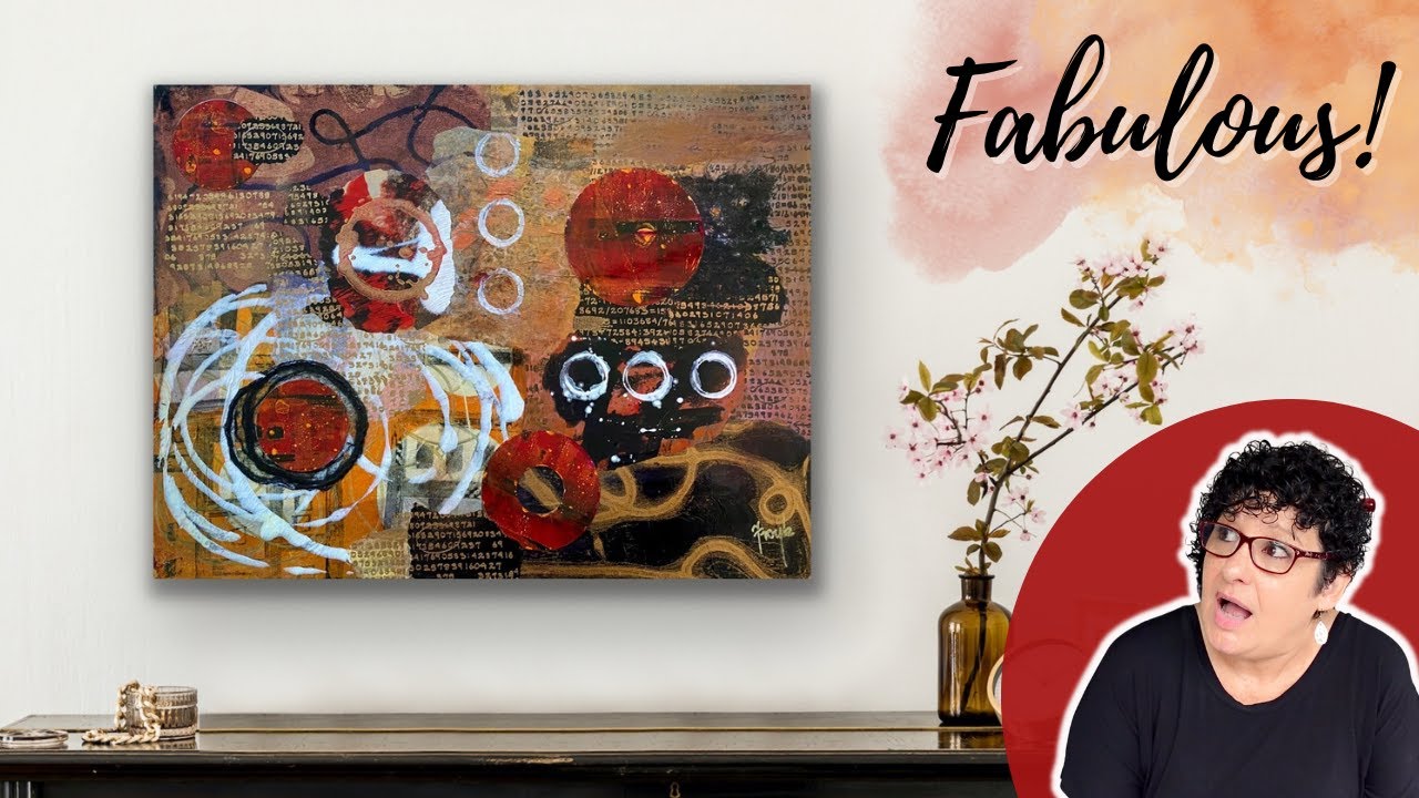 Transforming Gelli Prints into Stunning Mixed Media Collage Painting on Canvas