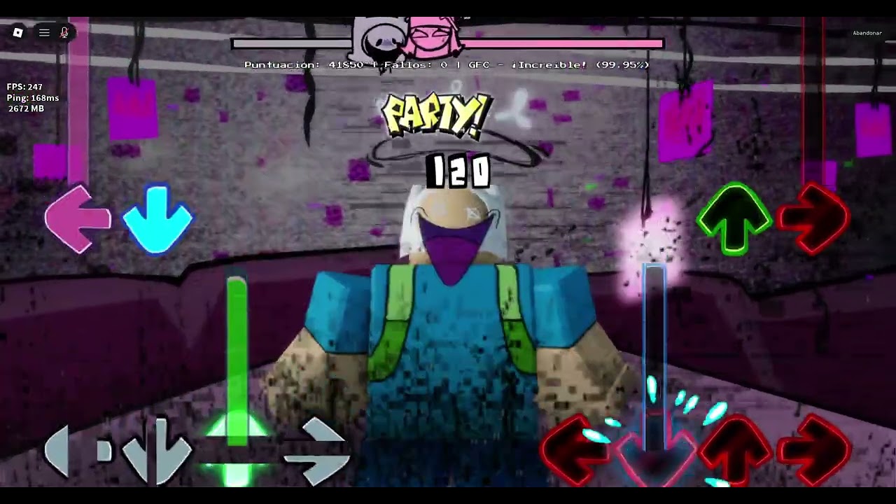 Jugando Fnf (en roblox)