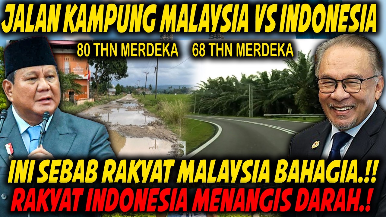 JAUH BERBEZA.!! RAKYAT INDONESIA MENANGIS TENGOK JALAN KAMPUNG DI MALAYSIA.! BILA KAMI SEPERTI JIRAN