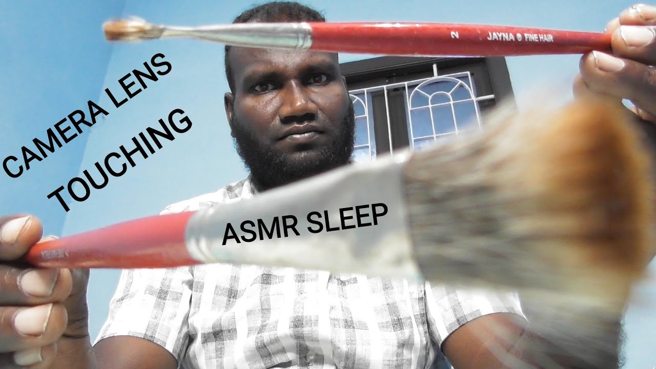 ASMR 🎥 CAMERA LENS BRUSH TOUCHING help for sleep