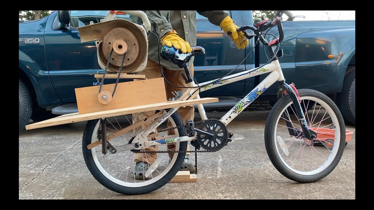 Motorized Bike Belt & Friction Drive w/Scissor Lift Manual Clutch