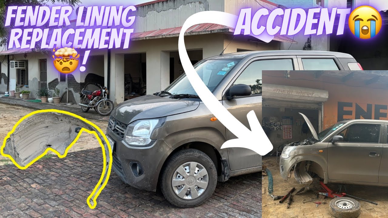 🔥Fender Lining DIY replacement👨‍🔧 at home FT. WagonR LXI CNG