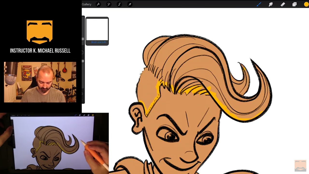 Урок 16/25. Сведение базовых цветов в Procreate (учебник PC0116).