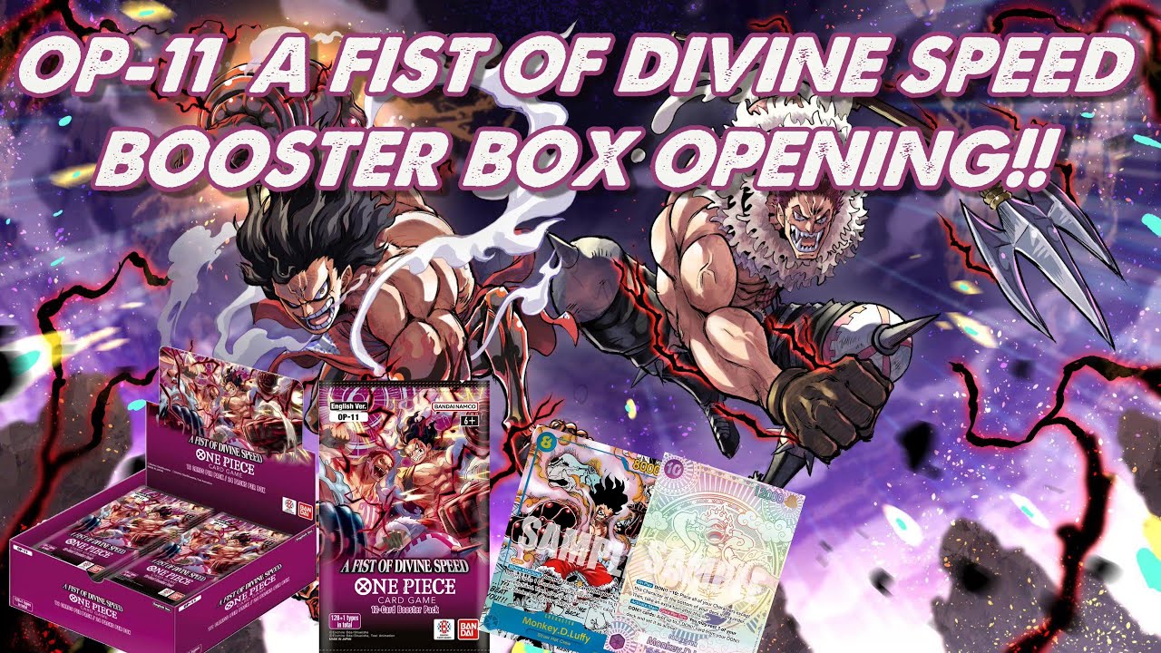 INSANE CRAZY PULLS! One Piece OP11 BOOSTER BOX OPENING! A FIST OF DIVINE SPEED! #unboxing #fun #tcg