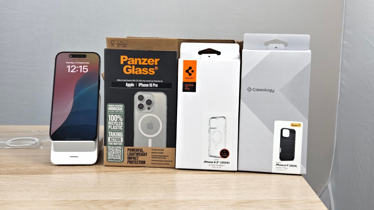 iPhone 16 Pro Pokrowce spigen vs panzerglass vs caseology 2