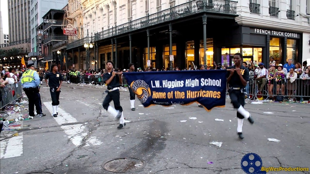L.W.Higgins Marching Band On St Charles and Canal Street @Krewe Of King Arthur Parade (2024)