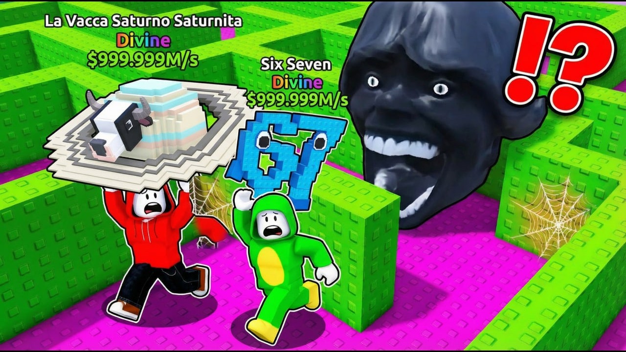 JJ AND MIKEY STEAL BRAINROTS FROM 67 HEAD MAZE IN ROBLOX
