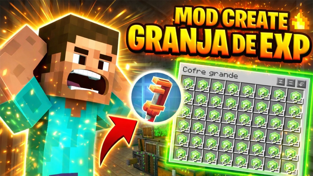 La MEJOR GRANJA de EXP del MOD CREATE | Minecraft