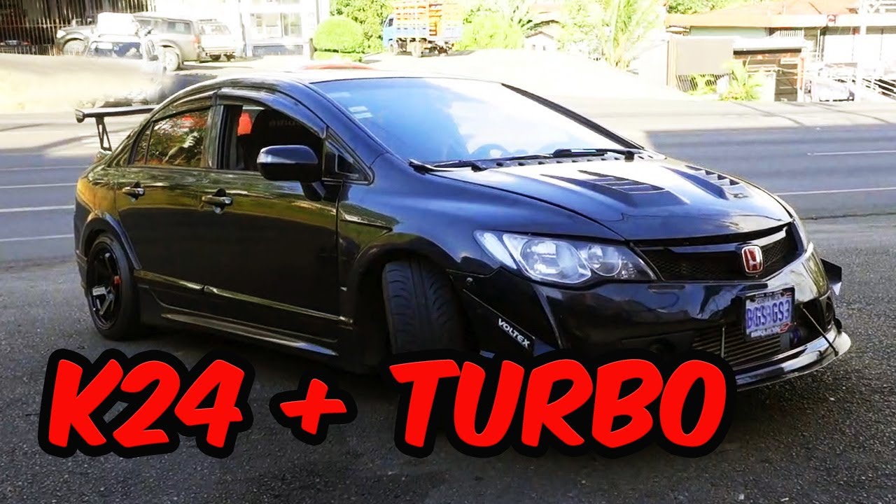 Honda K24 stock + Turbo = 400HP // Honda Civic Si