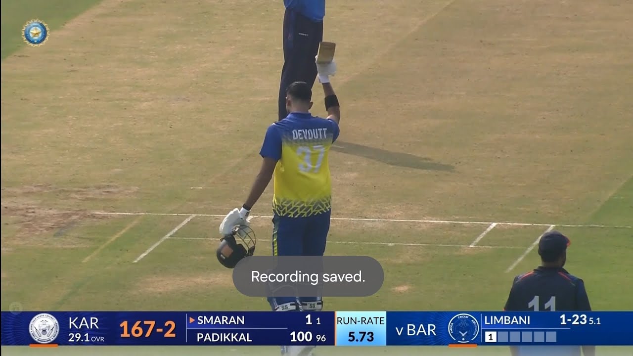 Devdutt Paddikal today 102(99) 4&times;15 6&times;2  in VHT knockouts 🔥