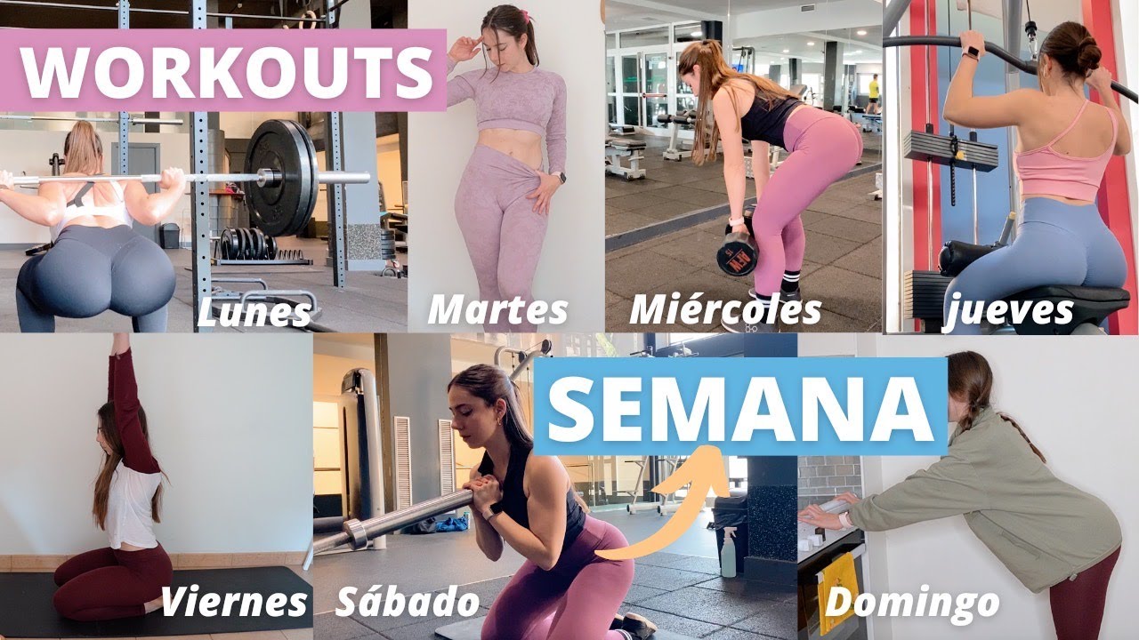 UNA SEMANA EN MI RUTINA DE ENTRENAMIENTO👉🏻 Glúteos, movilidad, HIIT, estiramientos, torso