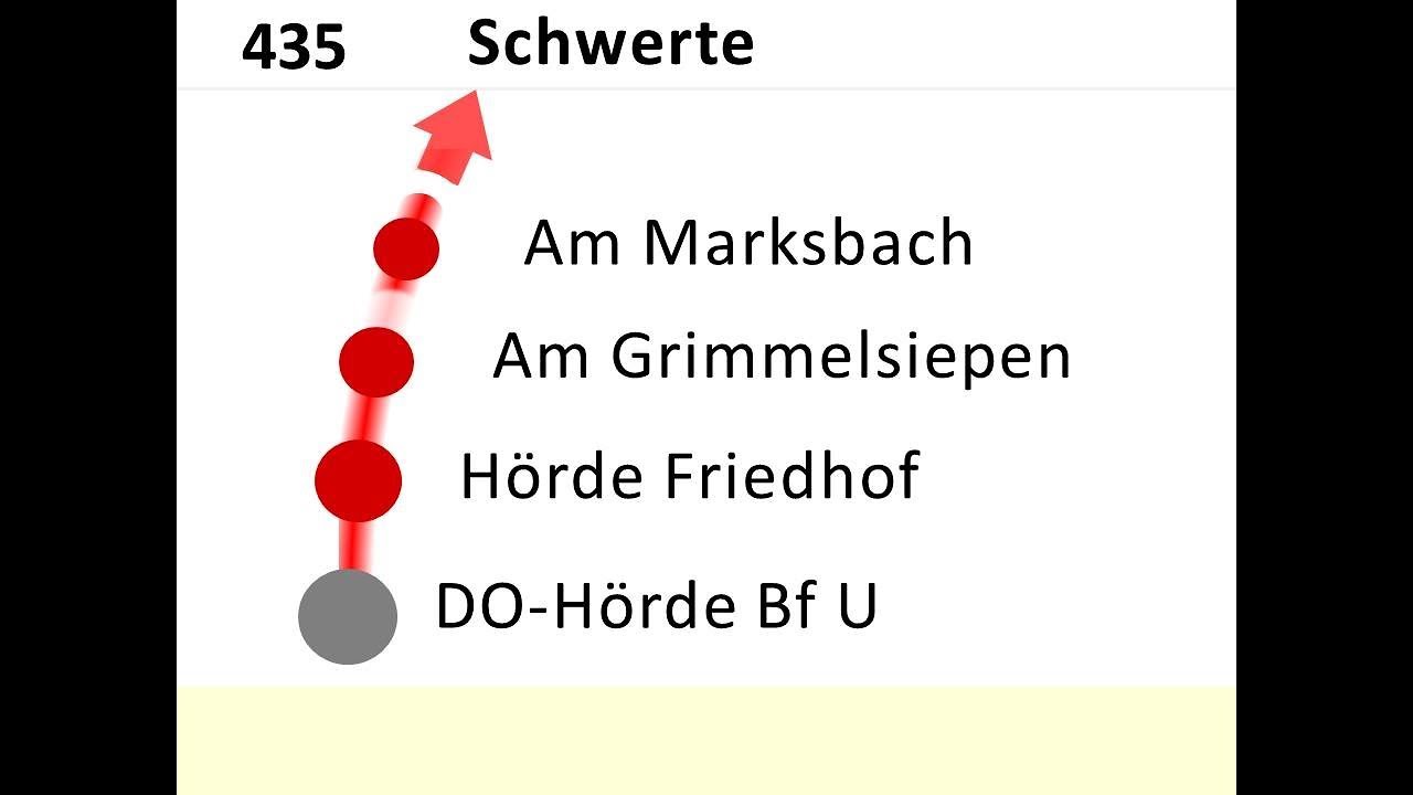 DSW21 Ansagen Bus 435 Hörde - Schwerte