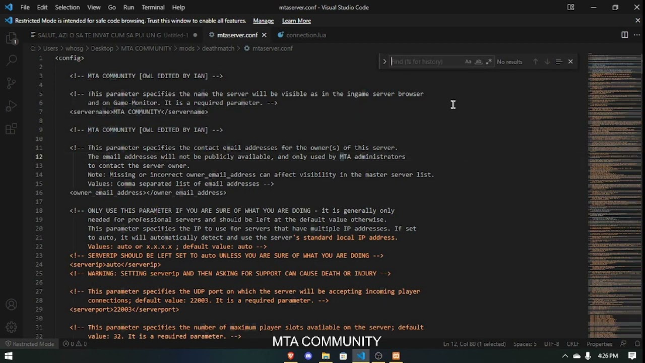 [MTA:SA] Cum sa pui un gamemode pe localhost.