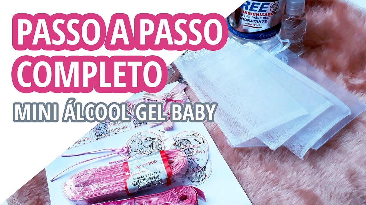 Passo a Passo, Mini Álcool Gel | Lembrancinha de Maternidade | #lembrancinhas