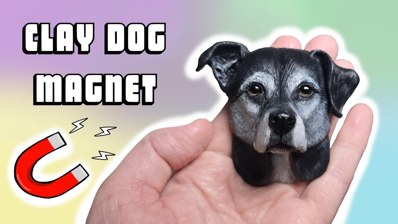 Making a Polymer Clay Magnet of Izzy the Dog | How to | DIY Tutorial