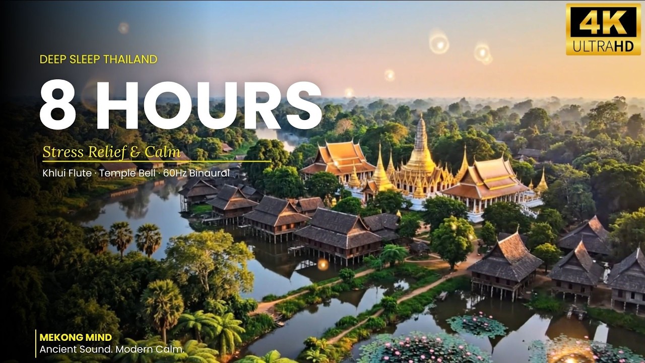 Deep Sleep Thailand | 8 Hours Thai Ambient Sleep Music | Stress Relief & Calm 4K