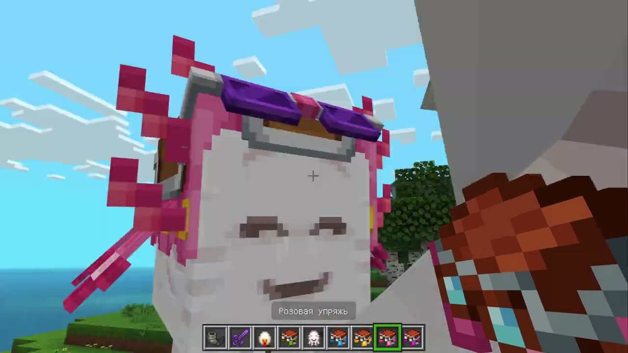 Minecraft Actions and Stuff необычные бирки и все новые упряжи для счастливого гаста.