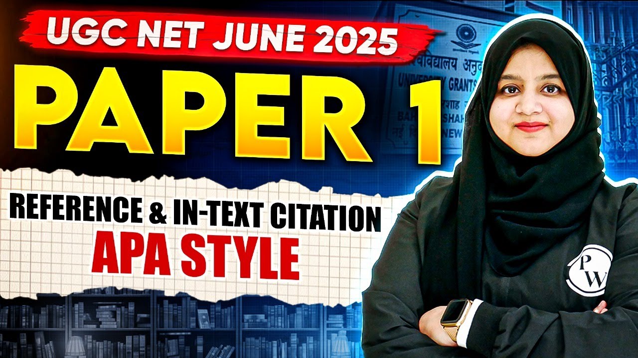 UGC NET Paper 1 2025 | APA Style Referencing & In-Text Citation Explained | Gulshan Ma'am
