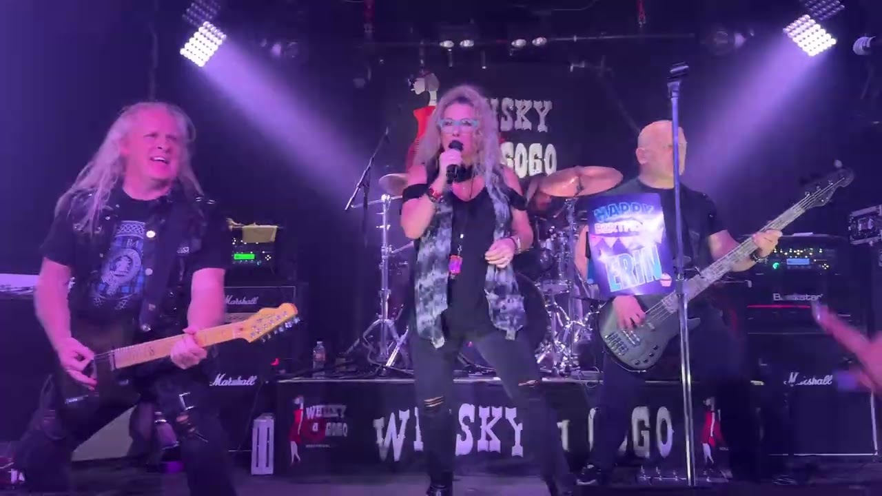 Jen Taylor Warren sings Iron Maidens “Run To The Hills” at the Whisky A Go Go with her friends .