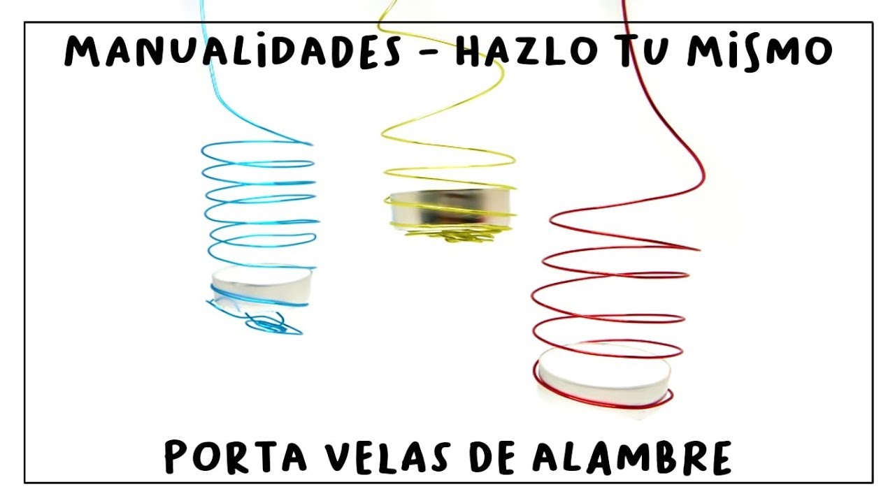 Cómo hacer un PORTAVELAS COLGANTE con Alambre de Colores