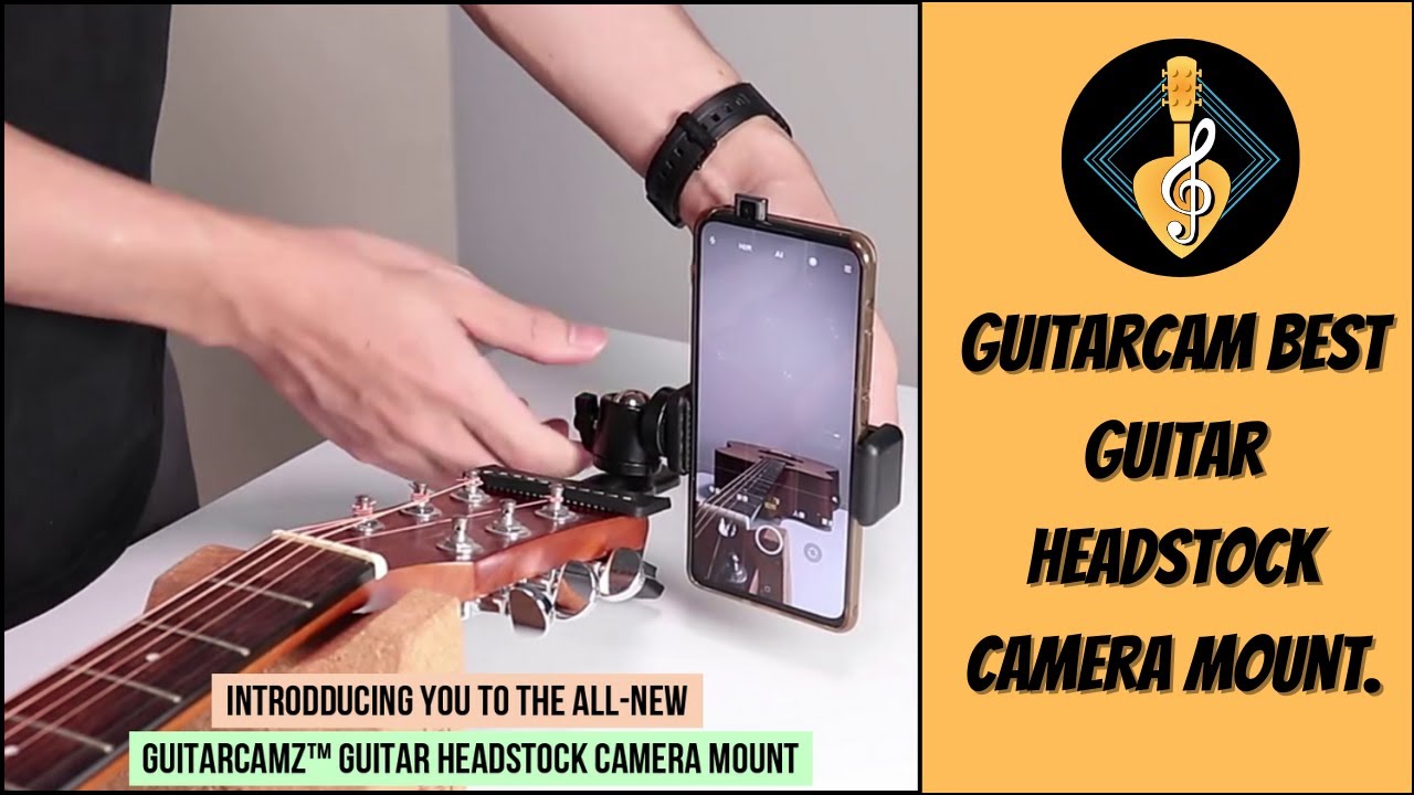 Guitarcamz&trade; Best Guitar headstock camera mount, Guitarcam