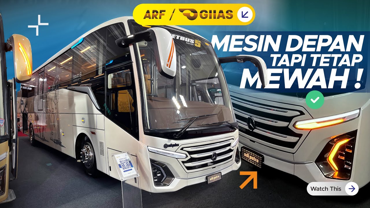BUS MESIN DEPAN TAPI MEWAH !! Inilah JETBUS 5 MHD Front Engine Terbaru Dari Karoseri Adi Putro
