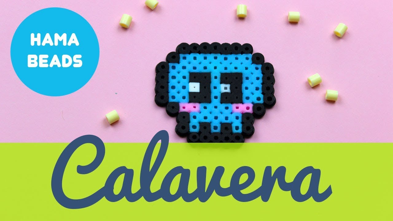 💀💀 HAMA BEADS de CALAVERA 💀💀 PATRONES ❇️ PATTERN FREE SKULL ❇️ PERLINE HAMA CRANIO ❇️
