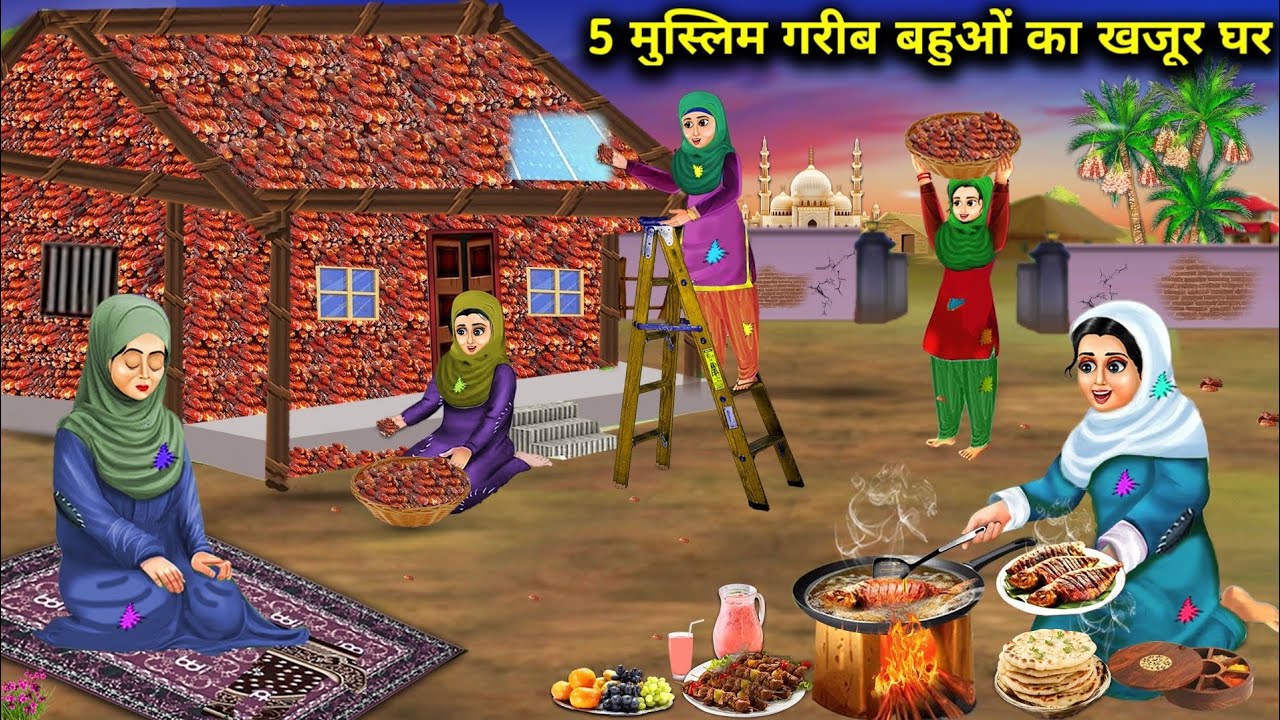 5 मुस्लिम गरीब बहुओं का खजूर घर | 5 Muslim Gareeb Bahuon Ka Khajoor Ghar | Sas Bahu Kahani | Moral..