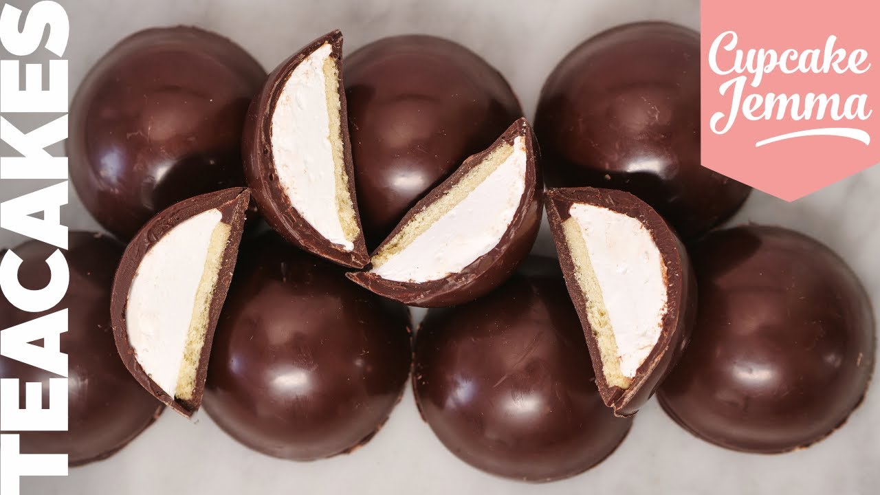Homemade Tea Cakes Recipe! Crunchy Biscuit, Chewy Marshmallow Chocolate | Cupcake Jemma Channel