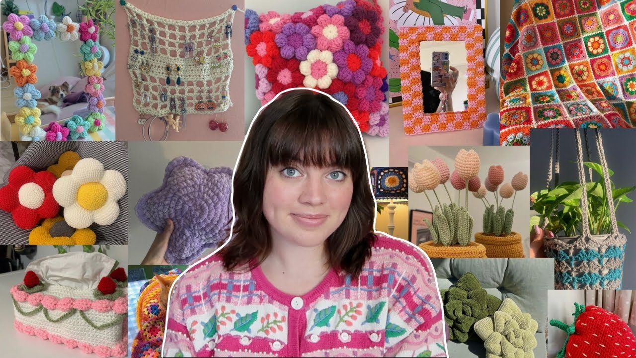 50 easy HOME DECOR crochet project ideas with patterns (beginner friendly)