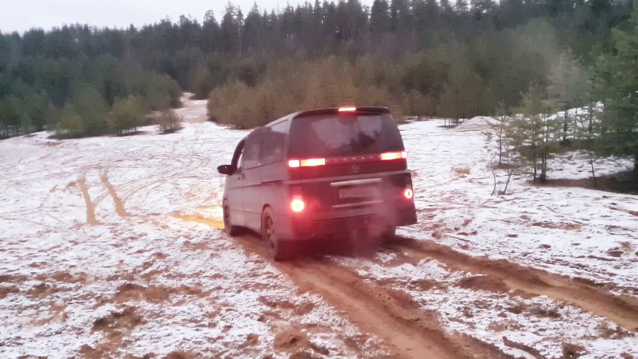 Проверяем проходимость Nissan Elgrand,3.5 л 250 л.с настоящий японец