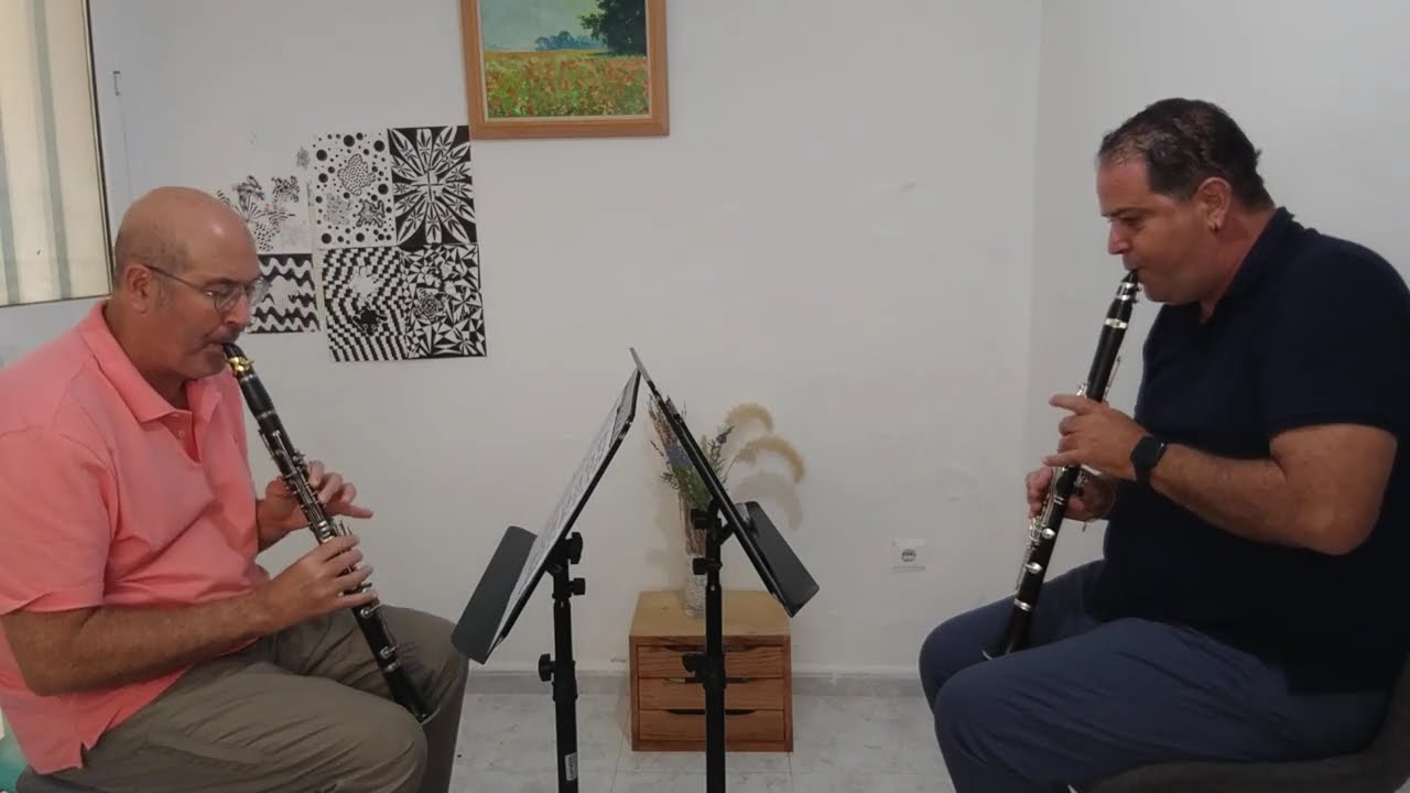 H. LAZARUS, THIRD DUET para dos clarinetes en si bemol : III- Adagio molto sostenuto