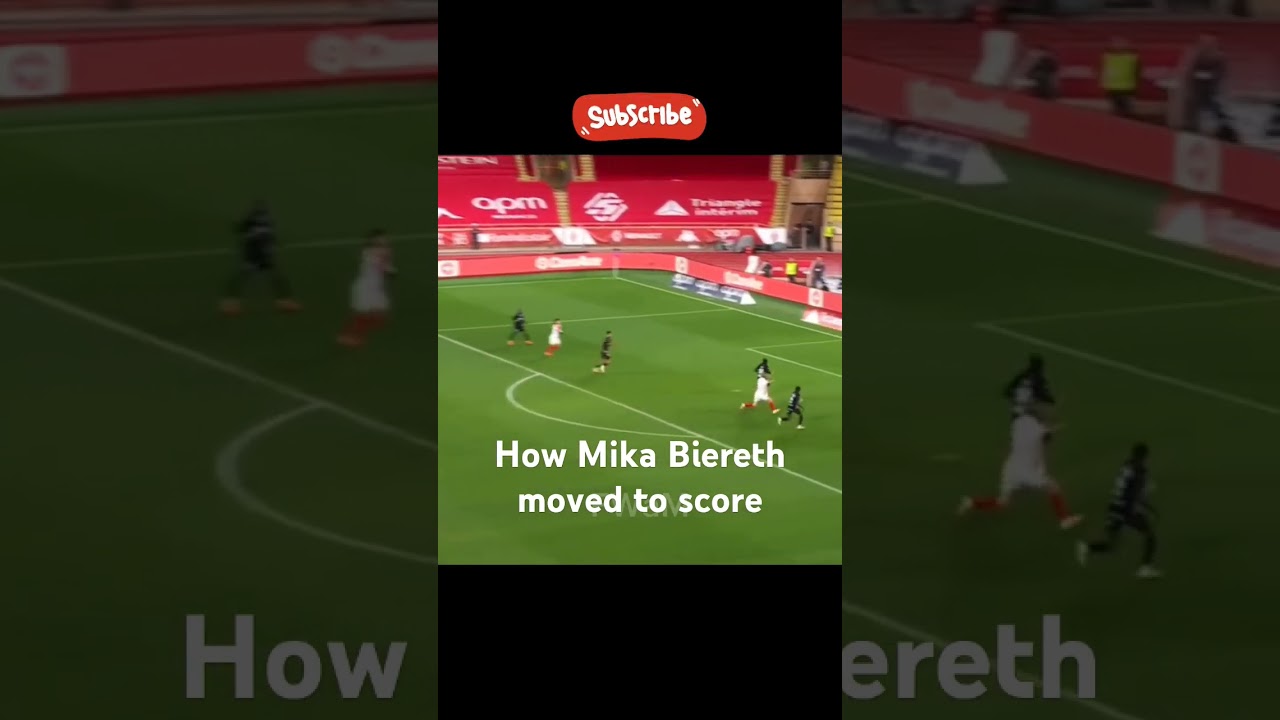 How Mika Biereth moved to score #biereth #asmonaco #mikabiereth #arsenal #sturmgraz #denmark
