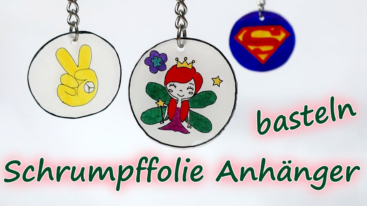 Schrumpffolie Anhänger basteln - Anleitung