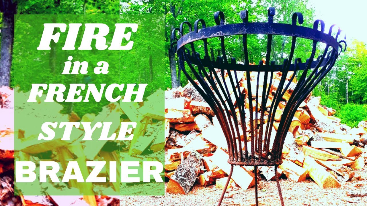 Fire in a French-Style Rebar Brazier