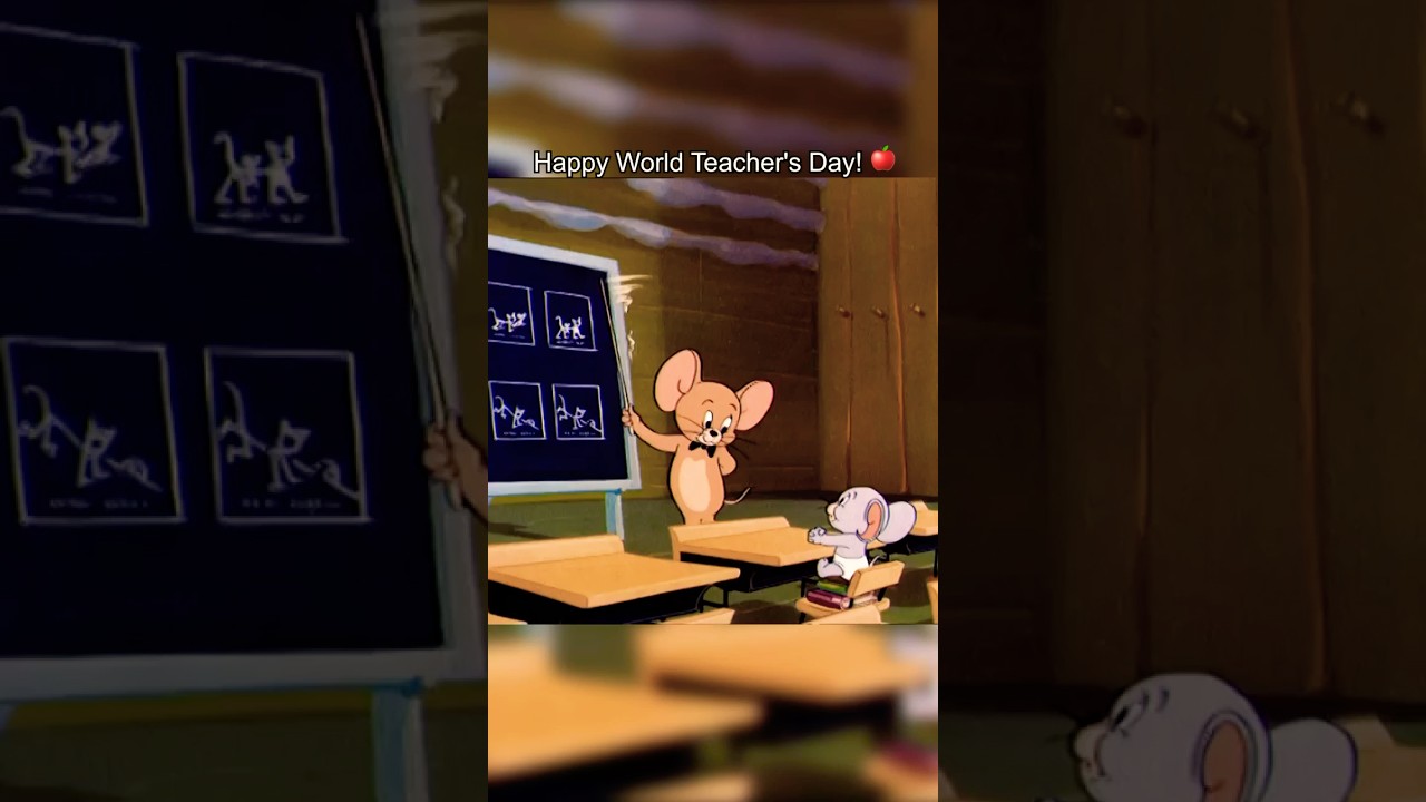 Happy World Teacher's Day! 🍎 | Tom & Jerry | #ShortsForKids @wbkids​