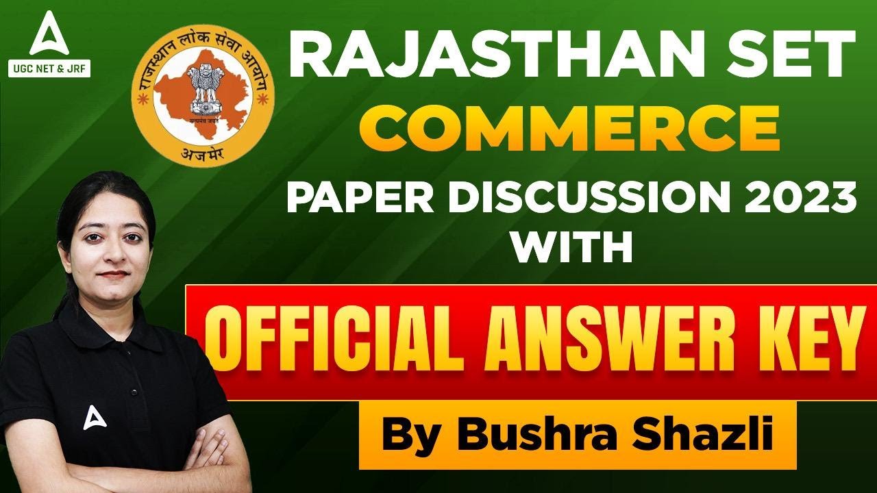 Rajasthan Set Exam 2023 | Commerce Paper Discussion 2023 With Official Answer Key And Cut Off