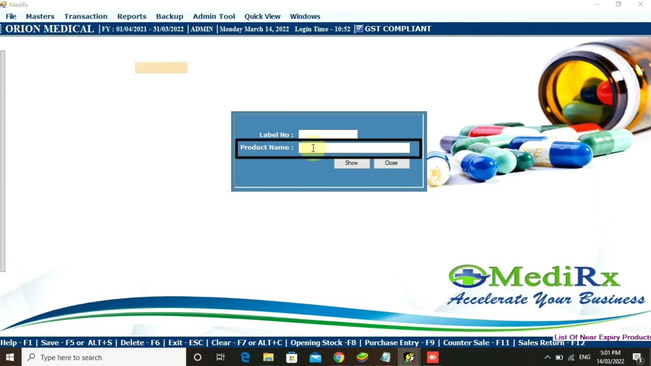 MediRx-TRACE ITEM DETAILS