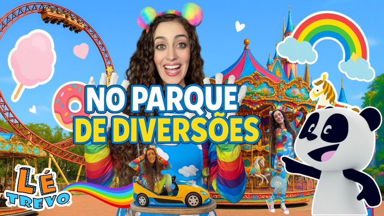 🎢 A Lé Trevo Foi ao Parque de Diversões! 🏰 Montanha-Russa, Castelo Mágico e Algodão Doce! 🍭