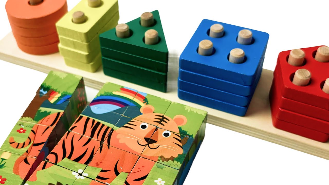 Best Learn Shapes and Colors with Animals for Kids Puzzle | Kids Educational Videos