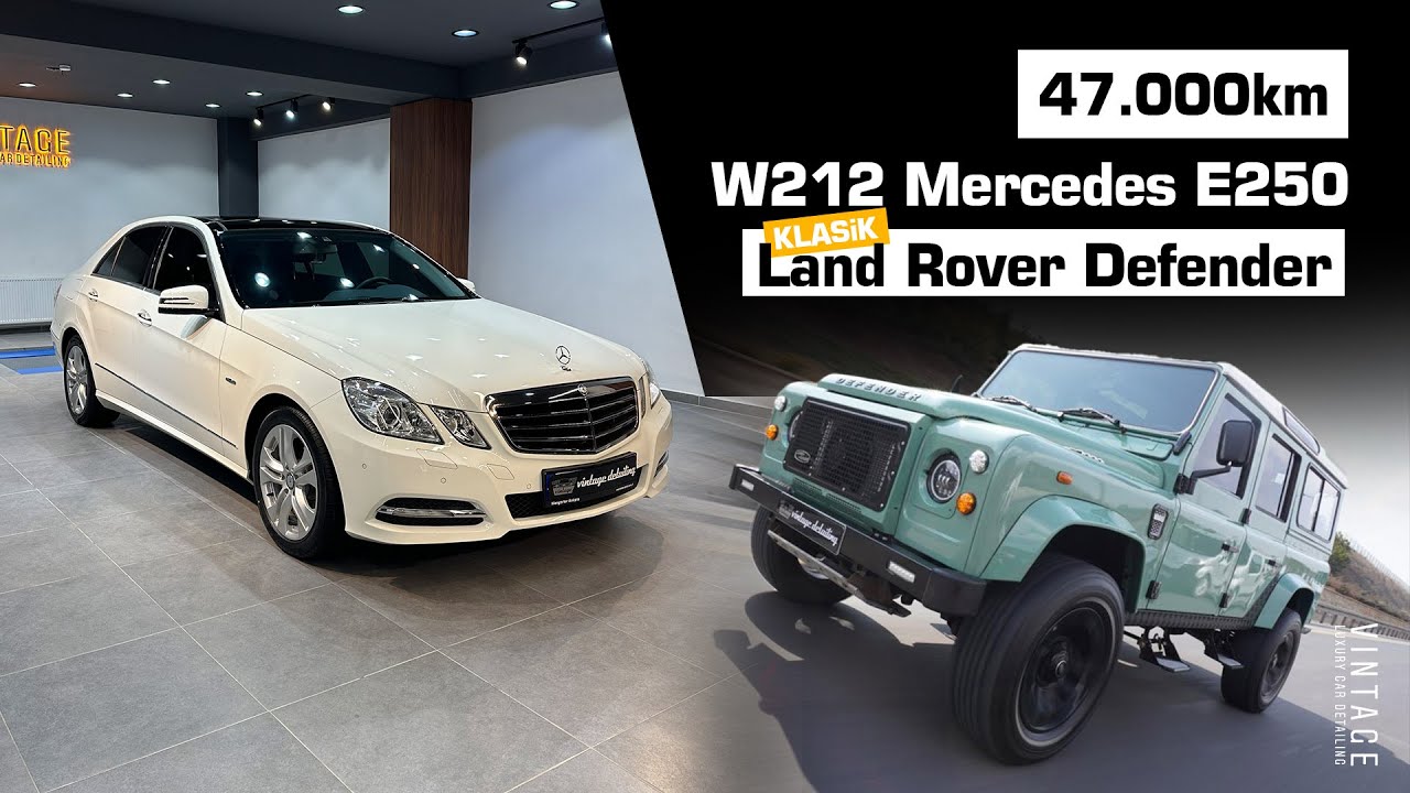 47.000km W212 Mercedes E250 & Klasik Land Rover Defender